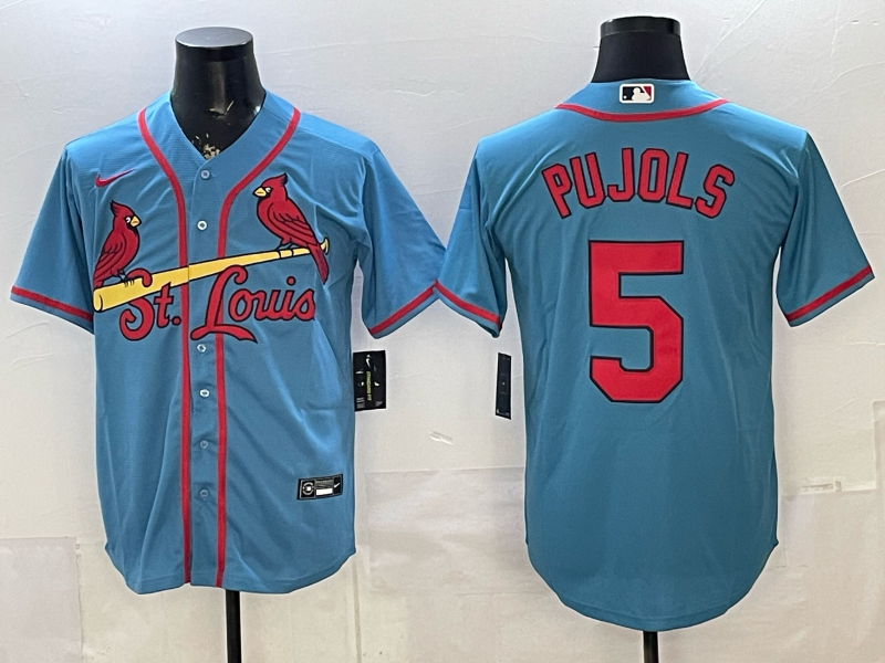 Men 2026 St.Louis Cardinals #5 Pujols blue Nike MLB Jersey 0687